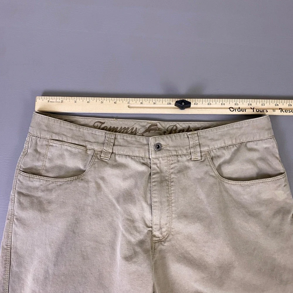 Tommy Bahama Pants Men's Size 35 Tan Khaki Tencel Cotton Blend Relaxed Chino EUC